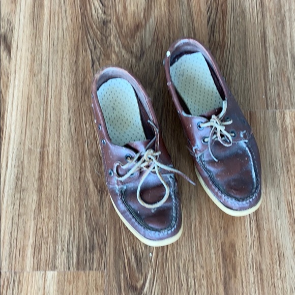Sebago docksides boat shoes vintage lace up size 7.5 - Picture 12 of 13